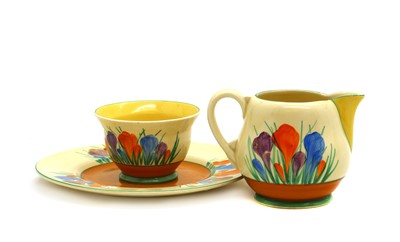 Lot 84 - A Clarice Cliff porcelain trio