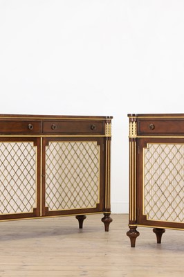 Lot 166 - A pair of Regency-style side cabinets