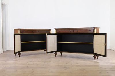 Lot 166 - A pair of Regency-style side cabinets