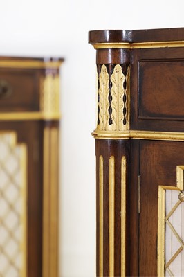 Lot 166 - A pair of Regency-style side cabinets