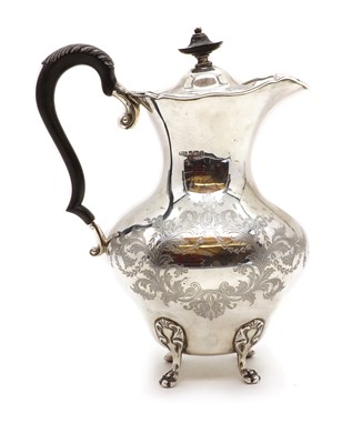 Lot 21 - A silver hot water jug