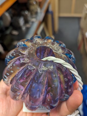 Lot 456 - Two Murano bullicante glass lamps
