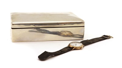 Lot 24 - A silver cigarette box