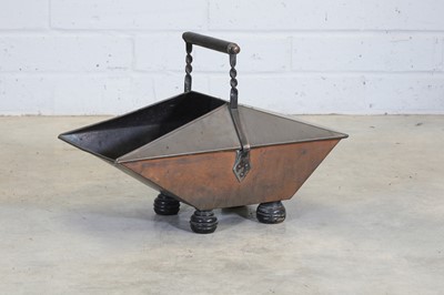Lot 18 - A copper-finished coal scuttle