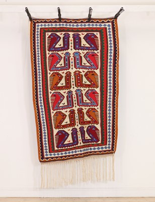 Lot 370 - A Qashqai kilim rug