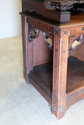 Lot 5 - A French Gothic oak open bookcase