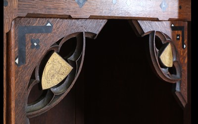 Lot 5 - A French Gothic oak open bookcase
