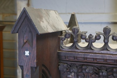 Lot 5 - A French Gothic oak open bookcase