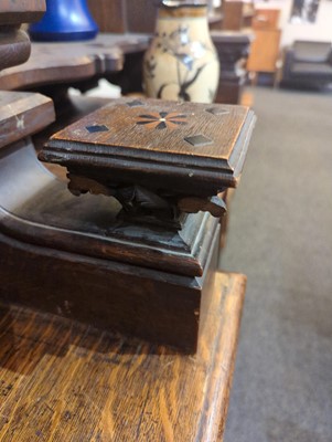 Lot 5 - A French Gothic oak open bookcase