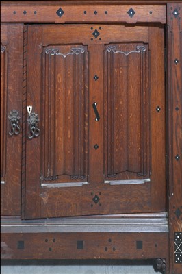 Lot 5 - A French Gothic oak open bookcase