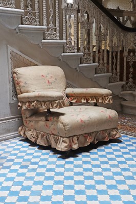 Lot 218 - ☘ A Victorian low-back armchair
