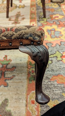 Lot 83 - A small George II mahogany stool