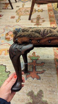 Lot 83 - A small George II mahogany stool