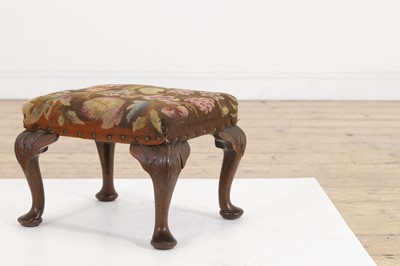 Lot 83 - A small George II mahogany stool