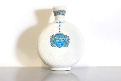 Lot 207 - A French Longwy 'Primavera' moon flask