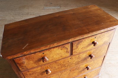 Lot 294 - ☘ A Victorian figured walnut chest of drawers