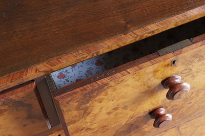 Lot 294 - ☘ A Victorian figured walnut chest of drawers