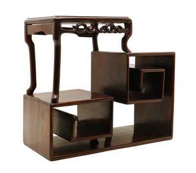 Lot 144 - A Chinese hardwood display stand