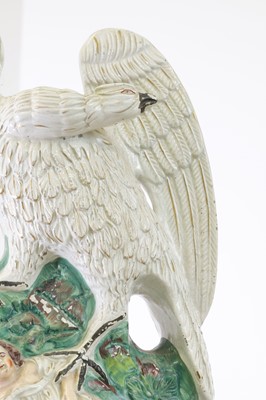 Lot 365 - A Staffordshire pottery figure group