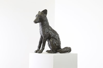 Lot 363 - A patinated bronze figure of a fox