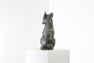 Lot 363 - A patinated bronze figure of a fox