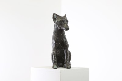 Lot 363 - A patinated bronze figure of a fox