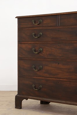Lot 385 - A large George III mahogany chest of drawers