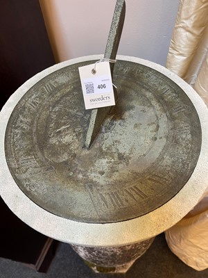 Lot 406 - A bronze sundial by Dollond