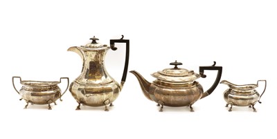 Lot 80 - A four piece silver tea service
