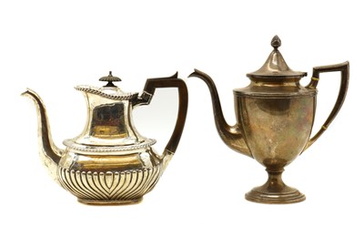 Lot 62 - A Victorian silver coffee pot