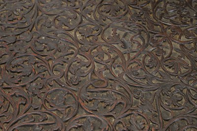 Lot 234 - A carved teak serving table