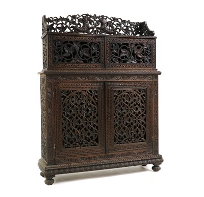 Lot 406 - An Anglo-Indian padouk cupboard