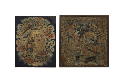 Lot 414 - Two needlework pictures