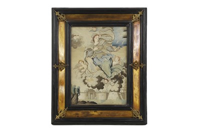 Lot 428 - A small needlework picture
