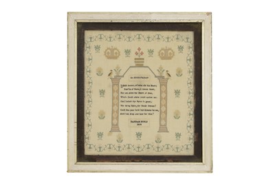 Lot 434 - A George III needlework sampler