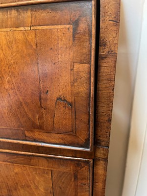 Lot 84 - A George I walnut and marquetry chest on stand