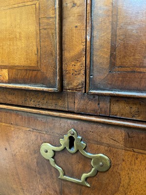 Lot 84 - A George I walnut and marquetry chest on stand