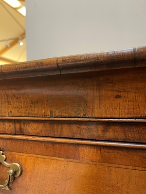 Lot 84 - A George I walnut and marquetry chest on stand