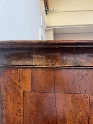 Lot 84 - A George I walnut and marquetry chest on stand
