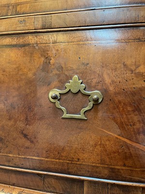 Lot 84 - A George I walnut and marquetry chest on stand