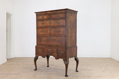 Lot 84 - A George I walnut and marquetry chest on stand
