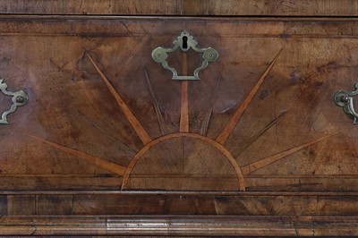 Lot 84 - A George I walnut and marquetry chest on stand