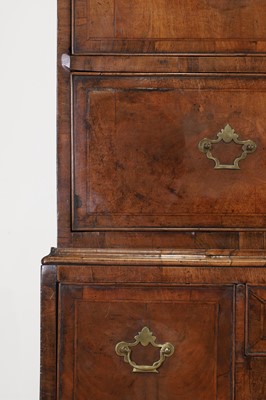 Lot 84 - A George I walnut and marquetry chest on stand
