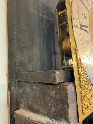 Lot 163 - A George II scarlet and gilt-japanned longcase clock