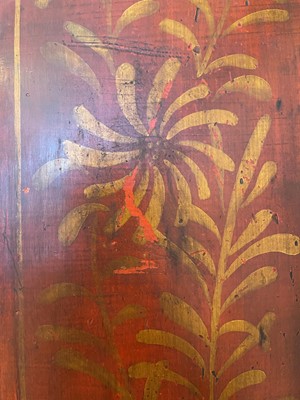 Lot 163 - A George II scarlet and gilt-japanned longcase clock