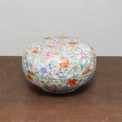 Lot 351 - A Chinese famille rose box and cover
