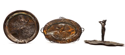 Lot 362 - A WMF pewter wall plaque