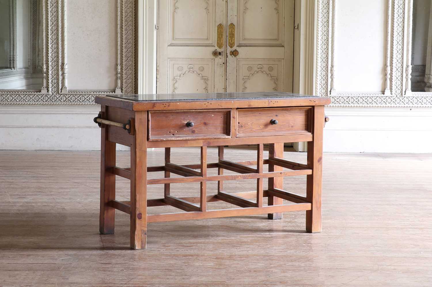Lot 429 - A modern pine butcher's block table