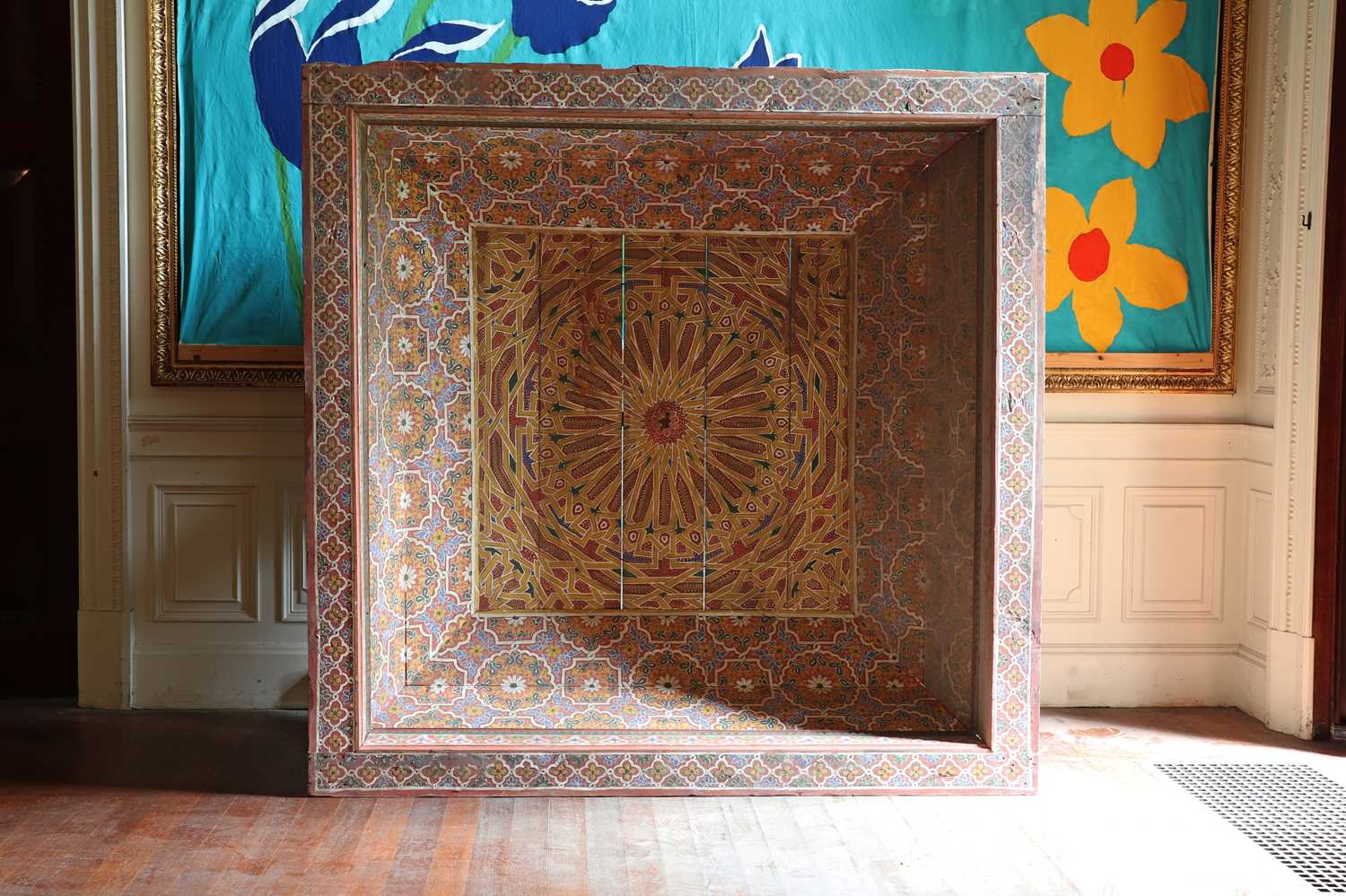 Lot 242 - A painted pine canopy