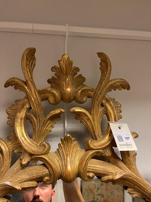Lot 107 - A George III giltwood mirror in the manner of William and John Linnell